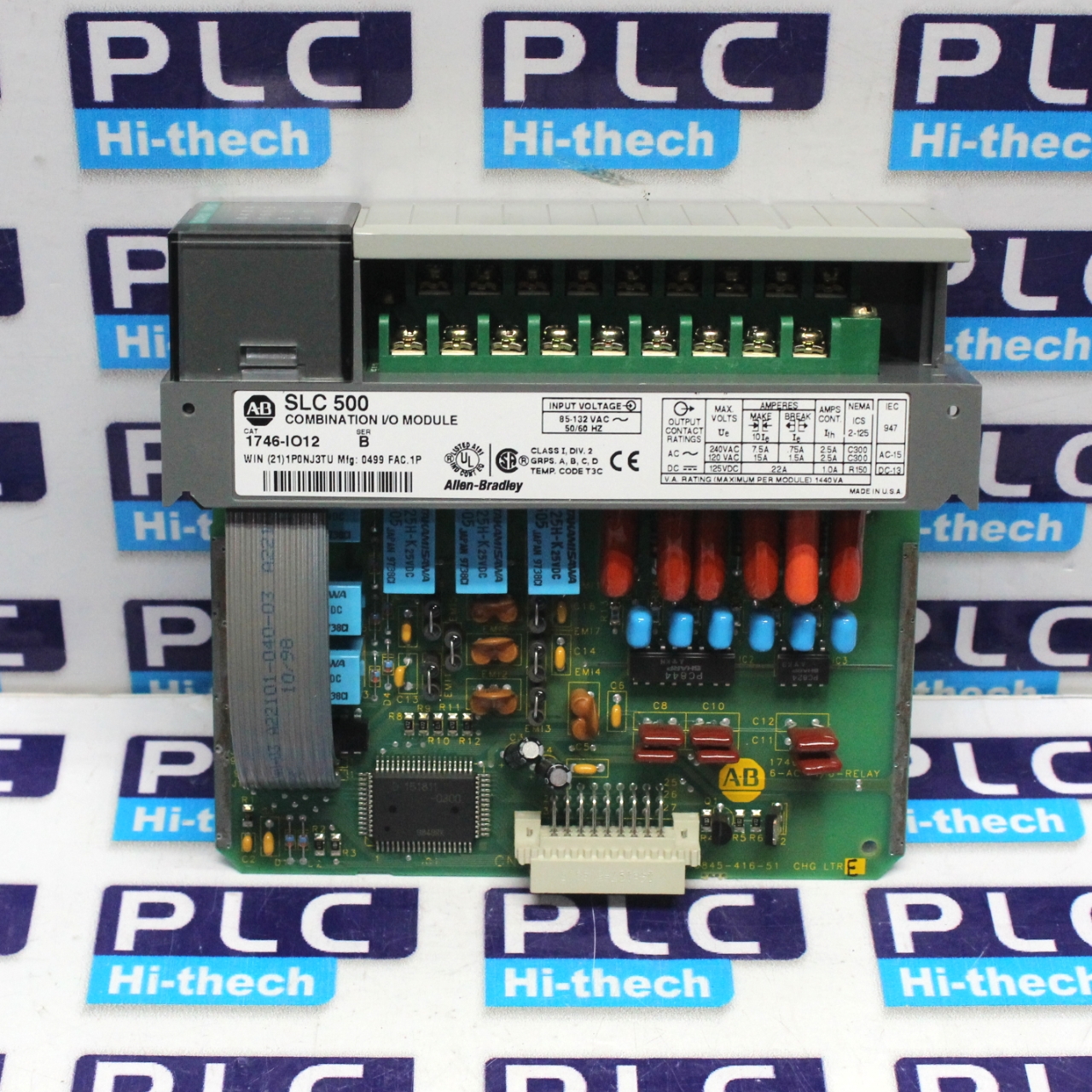 ALLEN BRADLEY 1746-IO12 SLC 500 Module 6-Inputs 120VAC 6-Relay